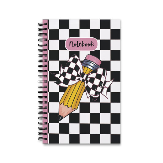 Black Checkered Charm Spiral Journal (EU)- (PY)