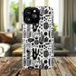 Abstract Monochrome Tough Magnetic iPhone Cases, Stylish Phone Cover, Durable Phone Protector, Modern Tech Accessories, Unique Gift Ideas