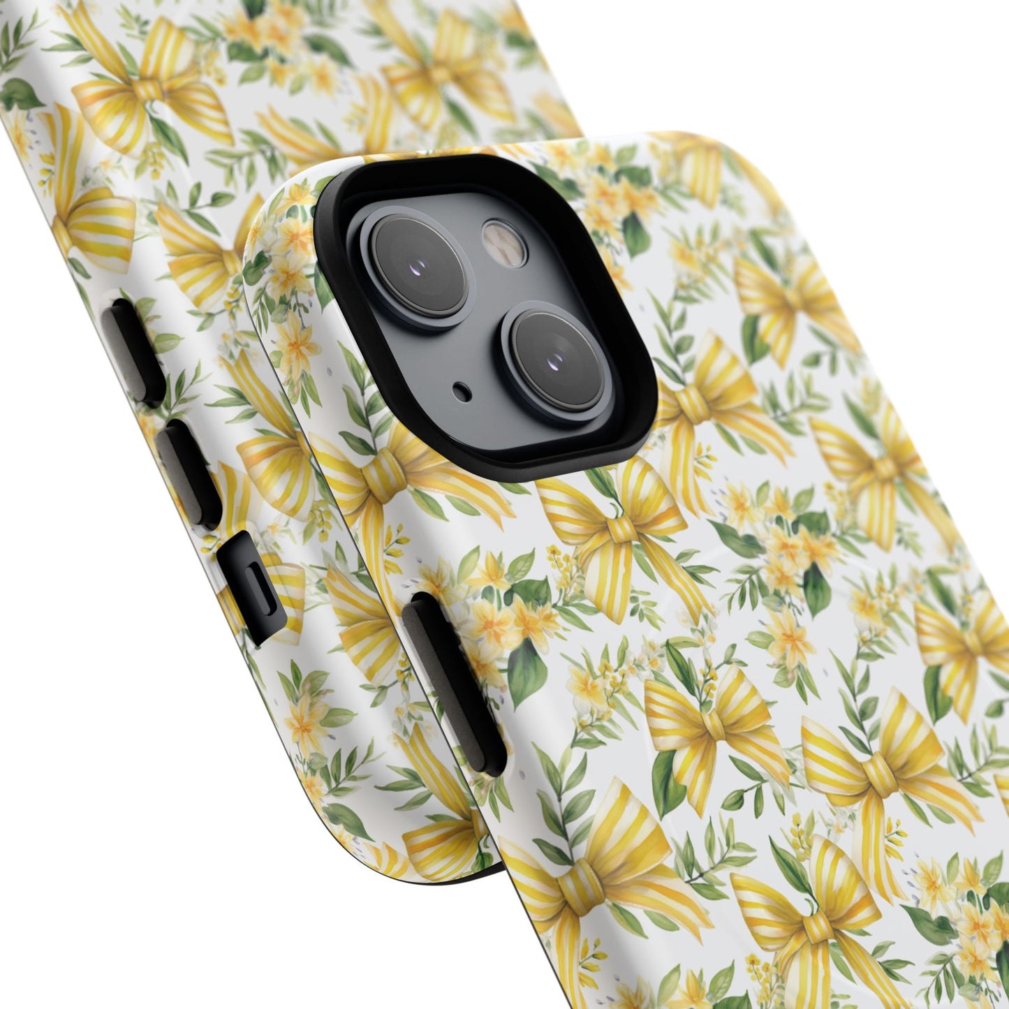 Sunshine Coquette Bows Tough Magnetic iPhone Case, Durable iPhone Cover, Girly Tech Accessory, Nature-Inspired Gift for Her, Spring Decor
