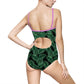 Black Tropical Bliss Women's One-piece Swimsuit (AOP)