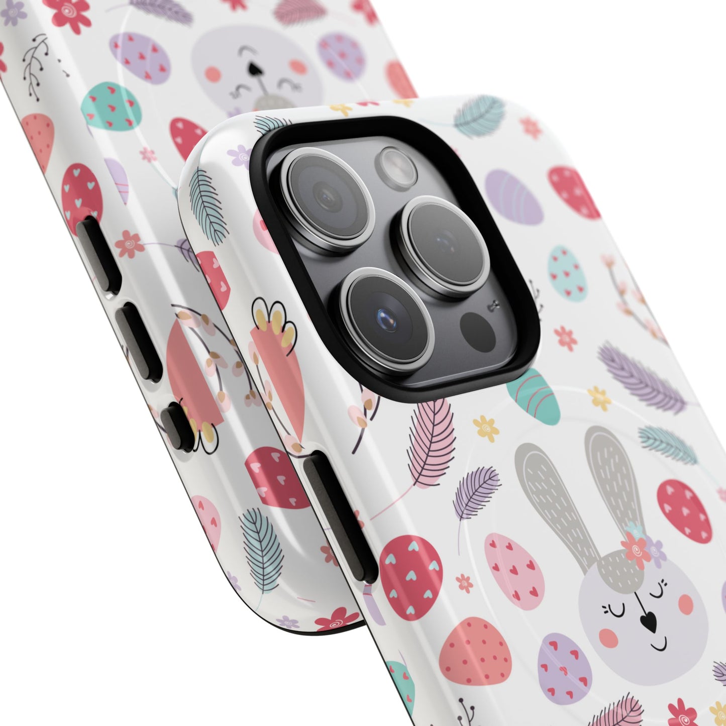 Cute Easter Bunny iPhone Case, Tough Magnetic Phone Cover, Spring Gift, Durable iPhone Accessory, Adorable Easter Decor