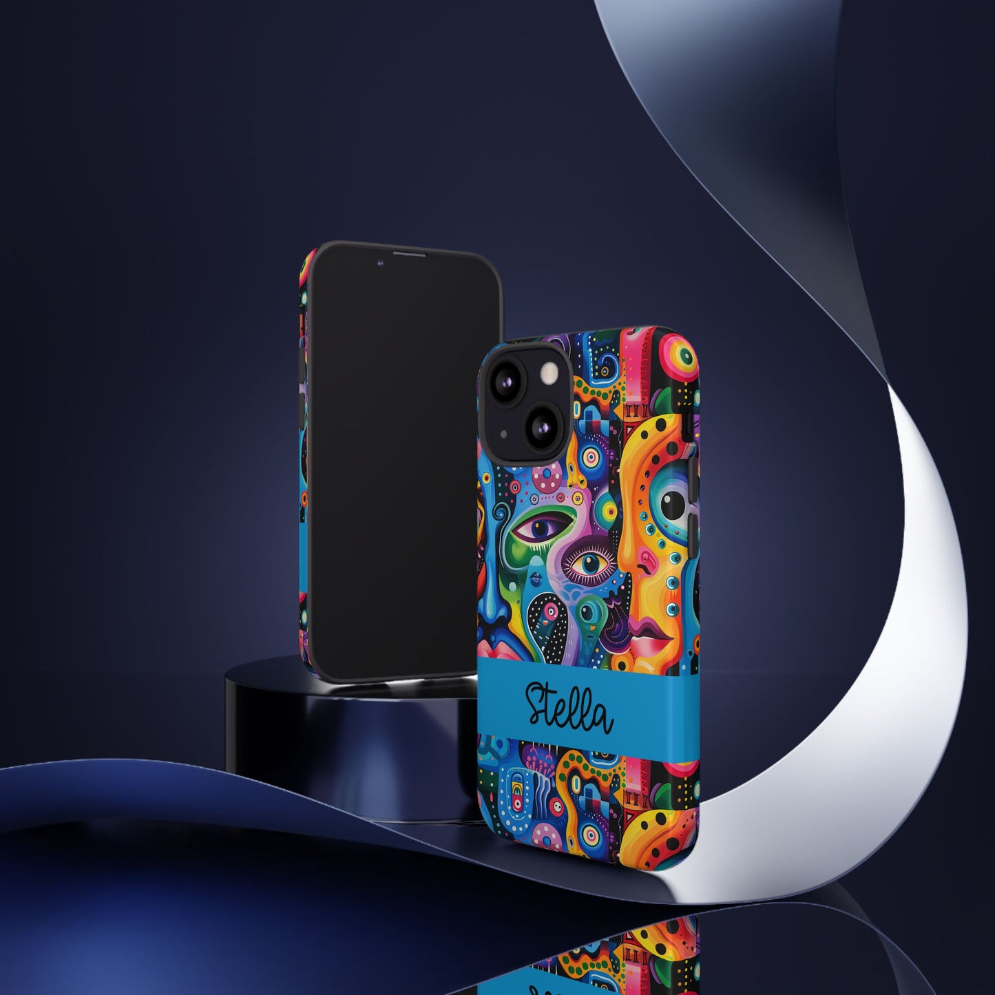 Psychedelic Visions Vibrant Samsung, iPhone and Google Pixel Phone Cases - Colorful Artistic Design