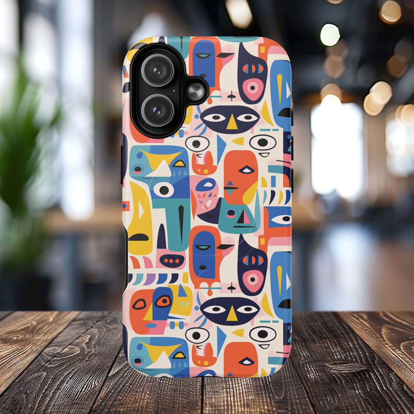 Vibrant Phone Case,  Magnetic iPhone Cover, Colorful Abstract Protection, Trendy Gift, Unique Tech Accessory, Art Phone Case