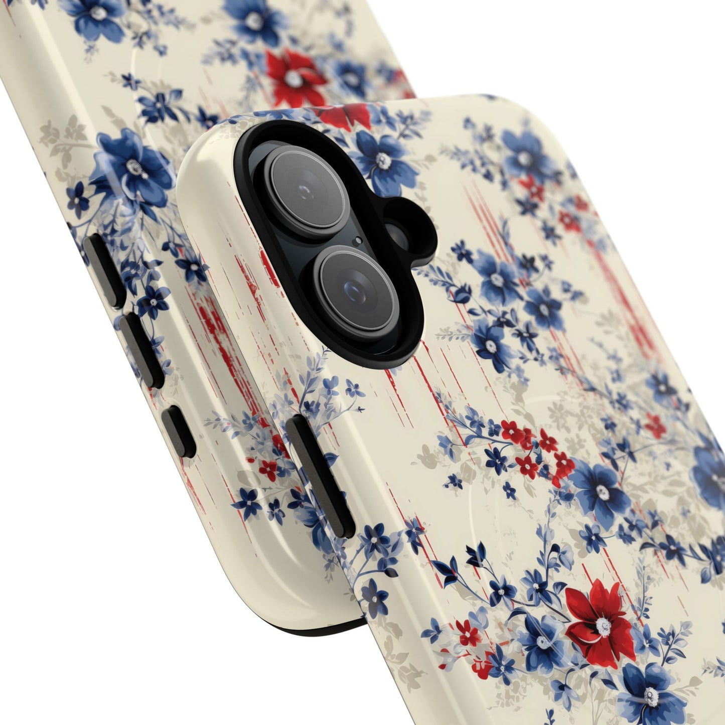 Americana Blossom Drift Tough Magnetic iPhone Case - Durable, Chic, Personalized for Floral Lovers, Gift for Her, Spring Style, iPhone Accessories