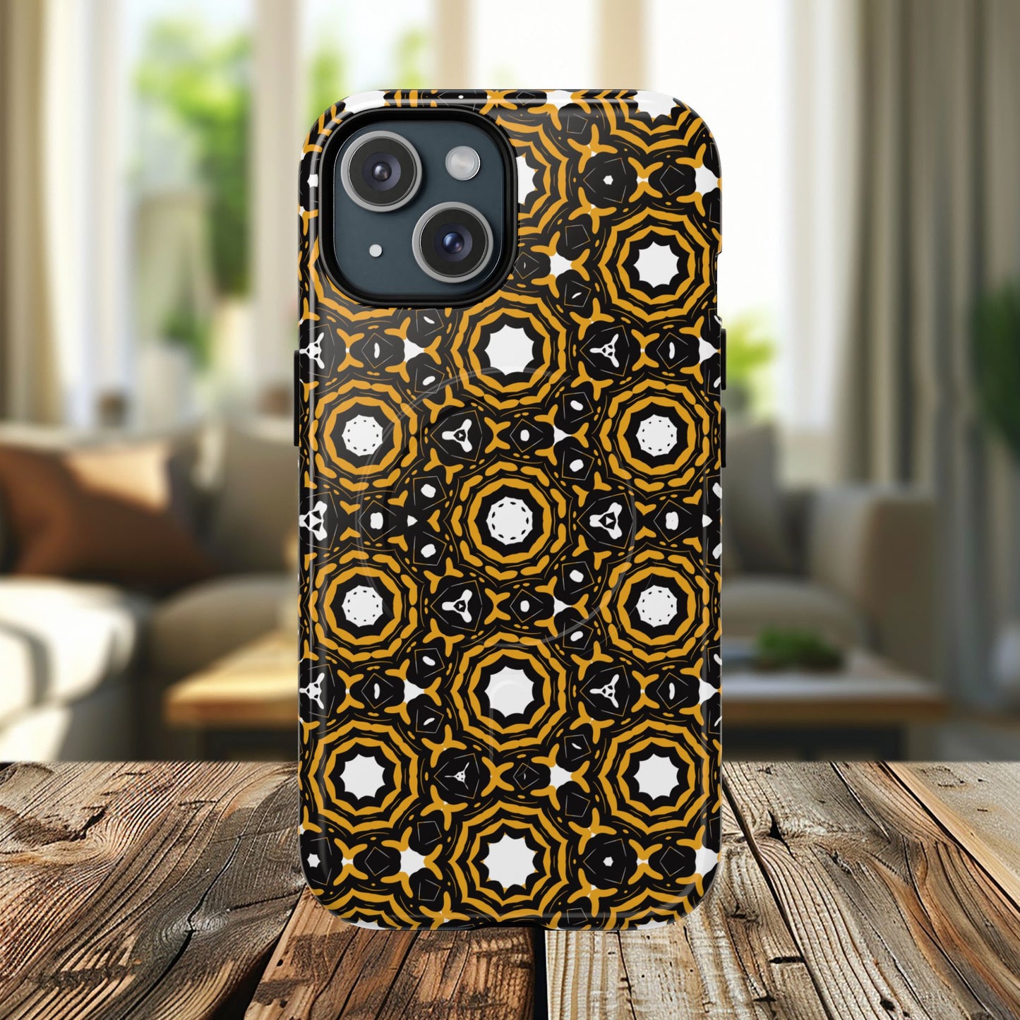 Stylish Tough Magnetic Phone Case, Unique Pattern Phone Cover, Durable Magnetic Case, Trendy Tech Accessories, Gift for Phone Lovers
