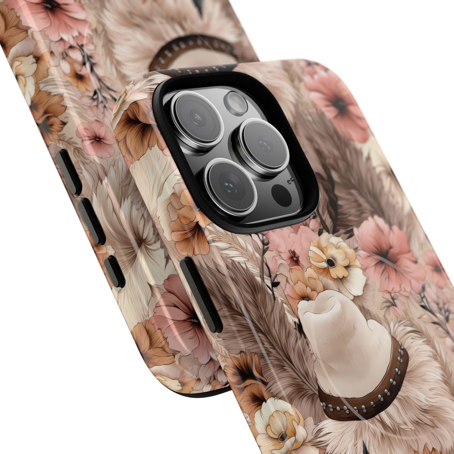 Western Boho Tough iPhone Magnetic Case - Bohemian Style, Durable Protection, Unique Gift, Trendy Accessory, iPhone Cover