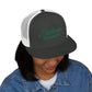 Green 'ELOHIM, GENESIS 1:1'  Embroidered 5 Panel Trucker Cap | Casual Style Hat, Adjustable, Unisex, Perfect Gift for Outdoors, Festivals, Daily Wear