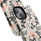Personalized Floral Blush Garden Whisper Tough Magnetic MagSafe® iPhone® 13, 14, 15, 16, 17, Pro, Pro Max, Plus Cases (Custom Name).