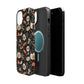 Blossom Elegance: Noir Garden Magnetic Tough iPhone Cases