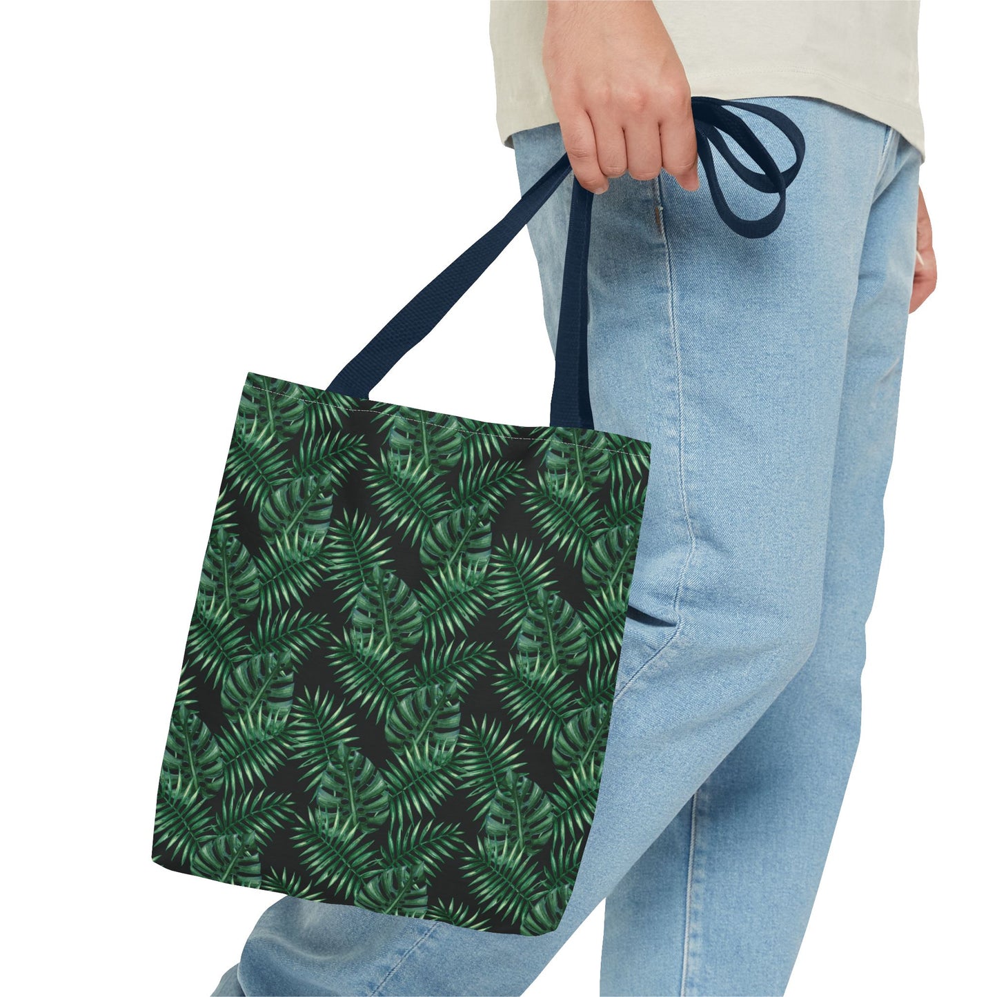 Black Tropical Bliss Tote Bag