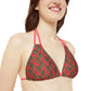 Red Tropical Bliss Strappy Bikini Set (AOP)