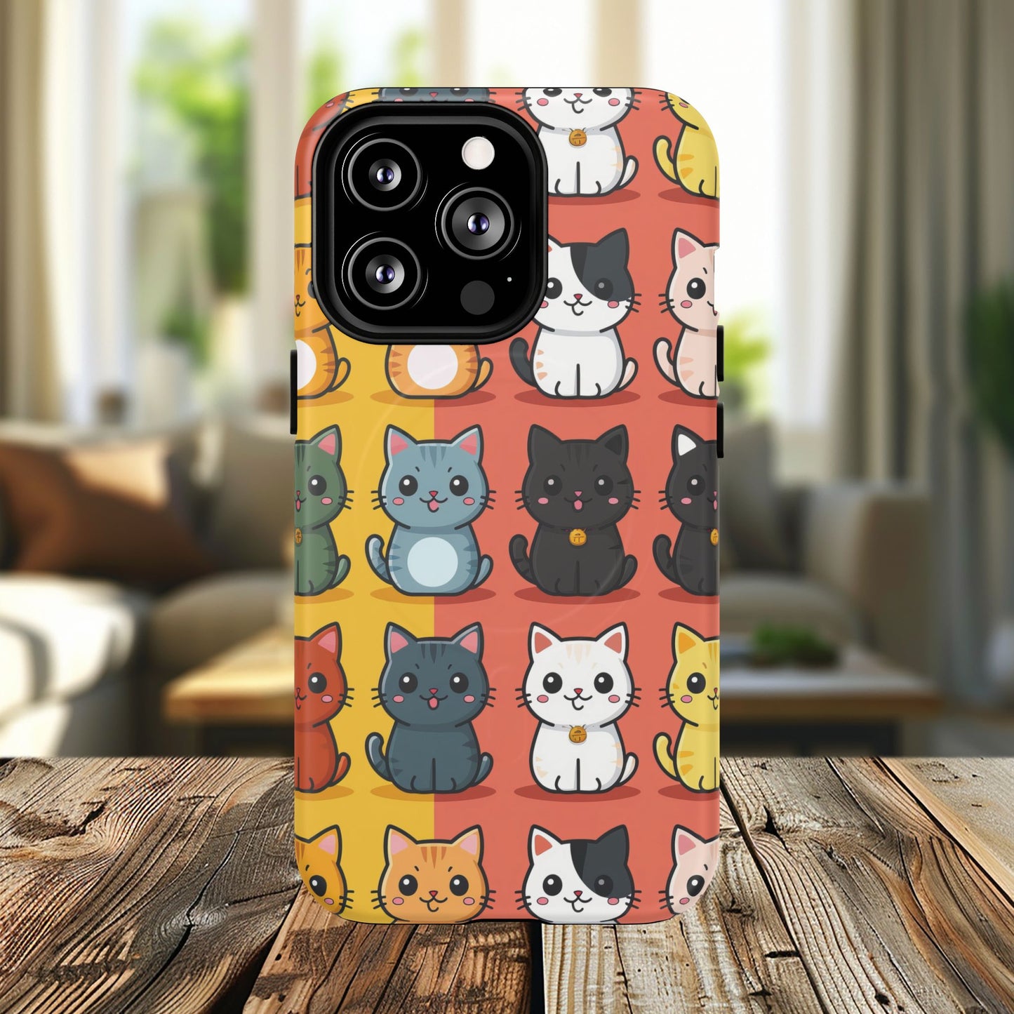 Cute Cat Magnetic Phone Cases for Pet Lovers, Durable Cases, Animal Design, Fun Gift, Unique Accessories