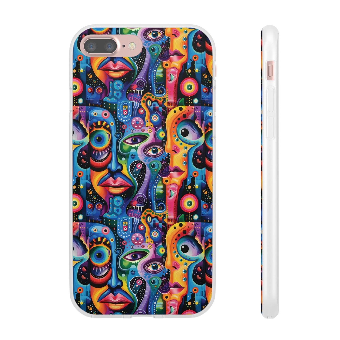 Psychedelic Visions Flexi iPhone and Samsung Case - Colorful Abstract Design.