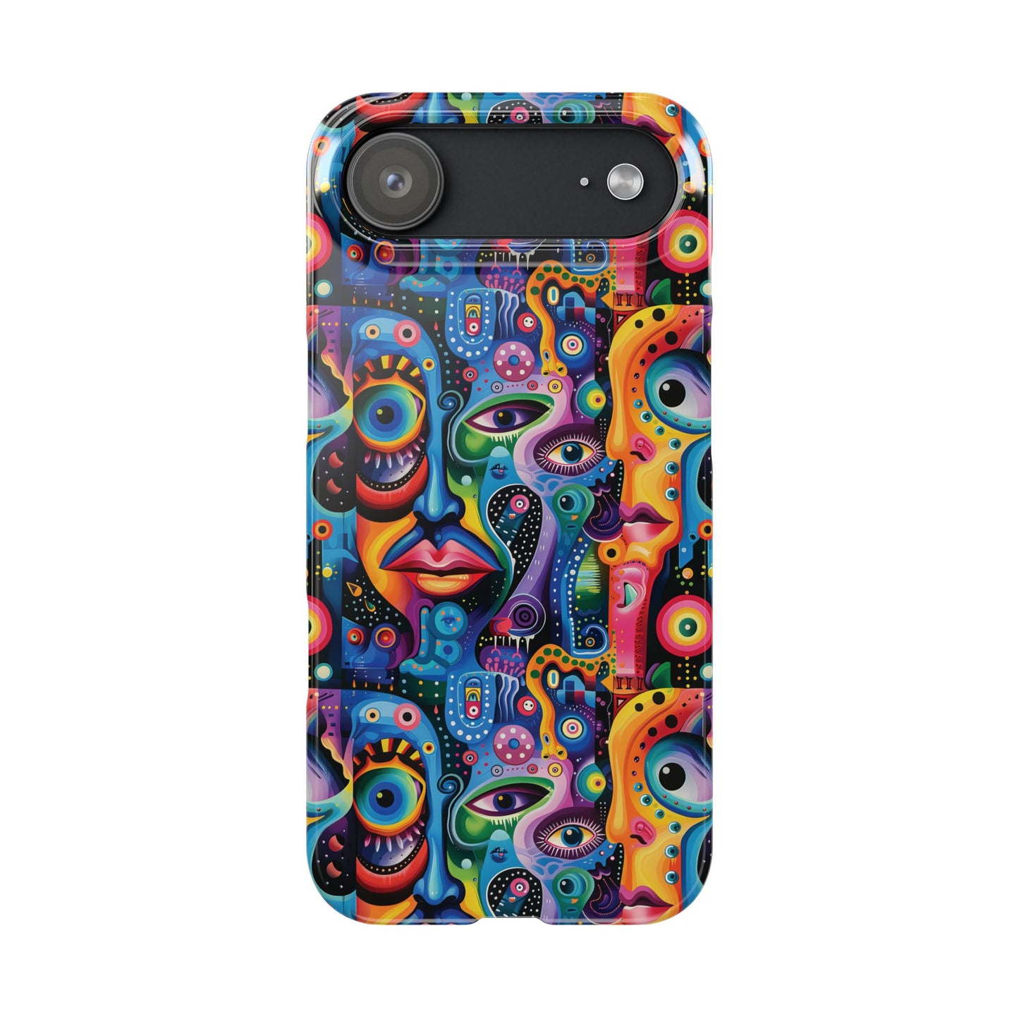 Psychedelic Visions Slim iPhone Case - Vibrant Design for Artistic Souls