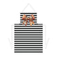 Striped Bow Chef Apron with Loop & Ties