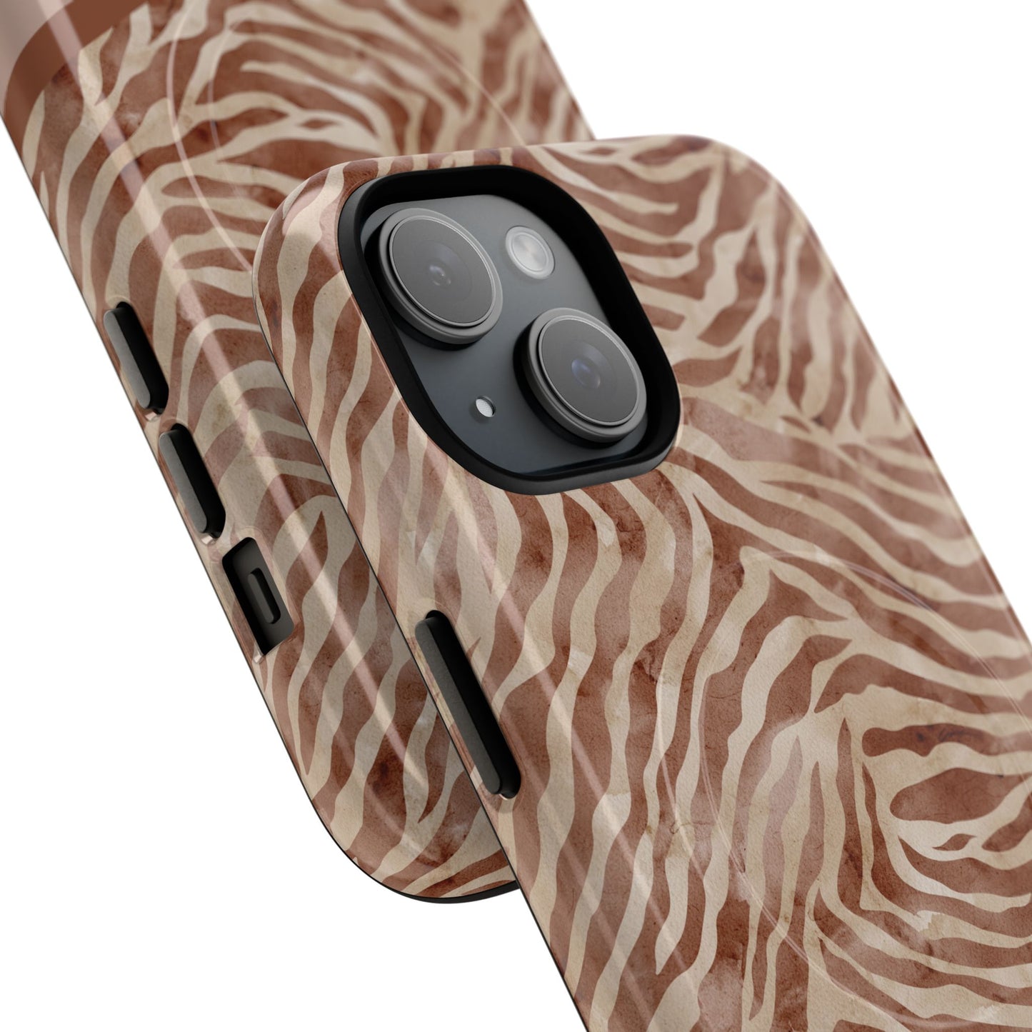 Personalized Zebra Print - Tough MagSafe® Magnetic Cases for Stylish Protection, Gifts for Wildlife Lovers, Trendy Accessories iPhone® 13, 14, iPhone 15, iPhone 16, iPhone 17, Pro, Pro Max, Plus Cases.