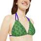 Green Tropical Bliss Strappy Bikini Set (AOP)