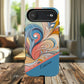 Personalized Sunset Garden Whirl Tough iPhone Magnetic Case for iPhone, Artistic Phone Cover, Durable Protection, Gifts for Her, Unique Style