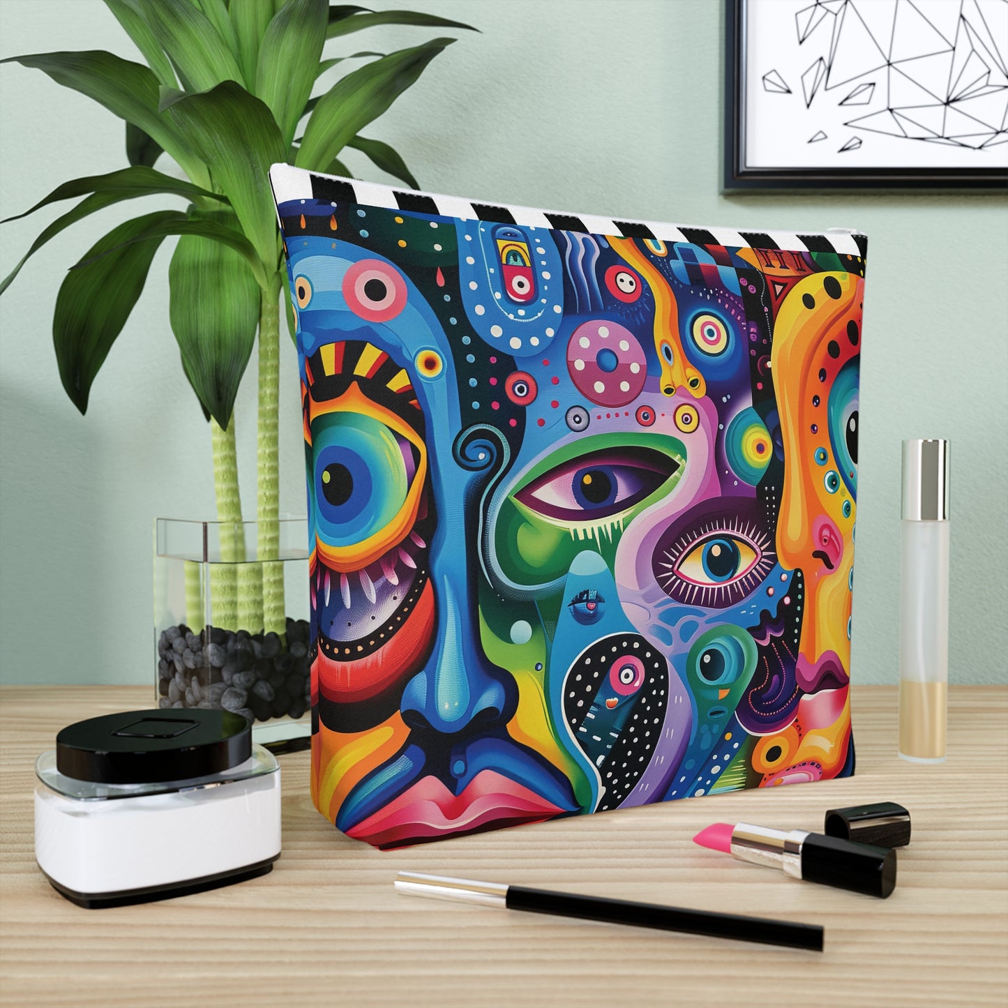 Psychedelic Visions Cotton Cosmetic Bag