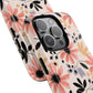Stylish Soft Petal Noir iPhone Case, Floral iPhone Accessory for Her, Tough iPhone Magnetic Cases, Trendy iPhone Cover, Gift for Friends, Summer Vibes