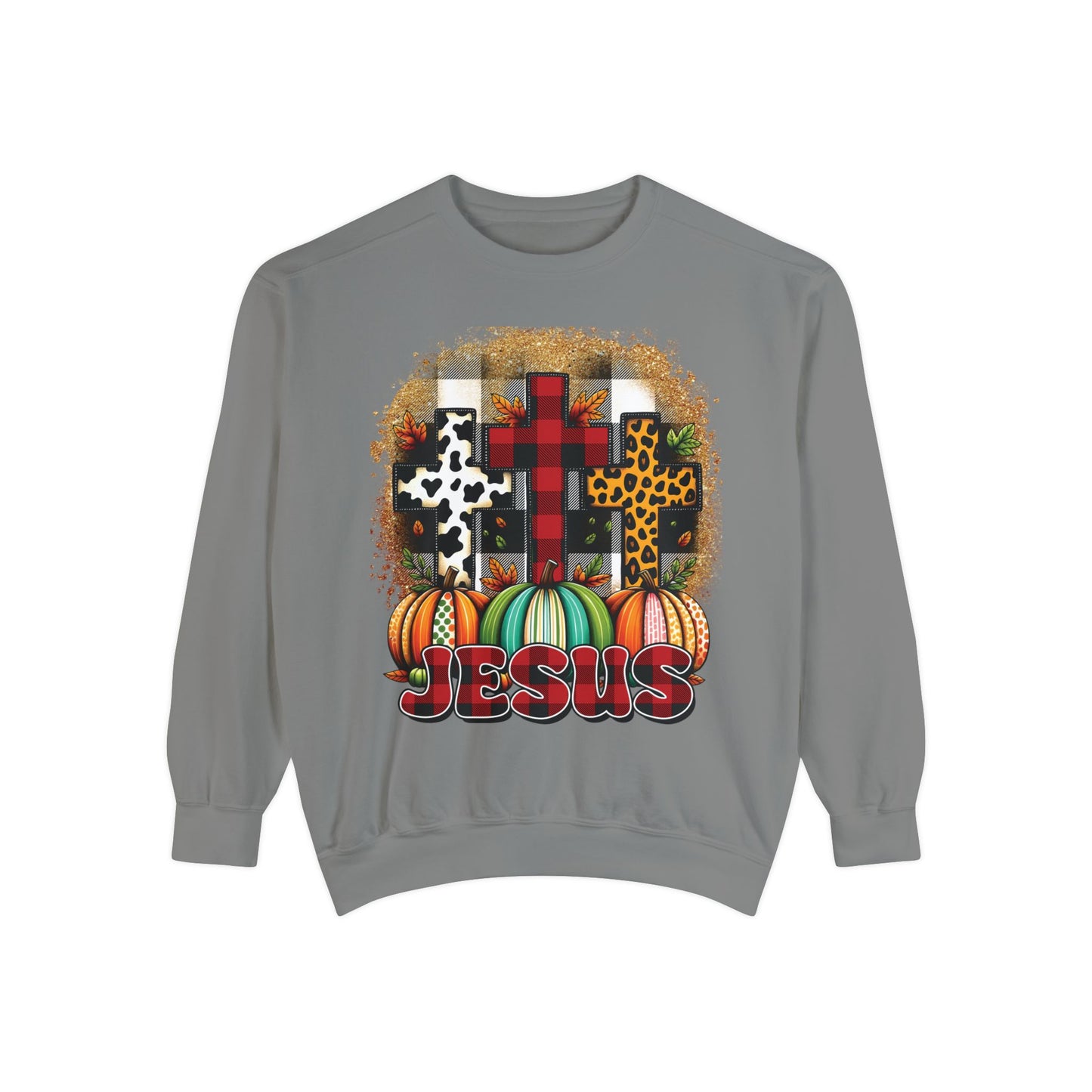 Faithful Harvest Cross Unisex Garment-Dyed Sweatshirt