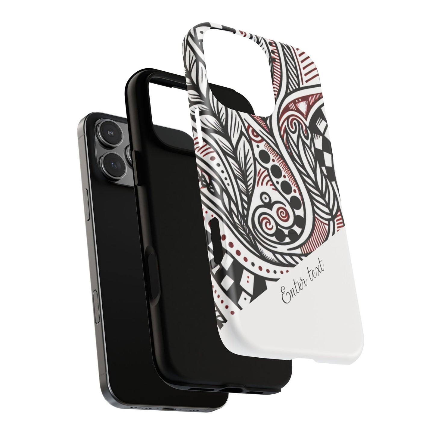 InkWhirl Fusion Stylish Tough Magnetic iPhone Case,  Unique Design, Gift for Him/Her, Trendy Accessory, Artist Collaboration, Durable Protection,Magsafe iPhone case