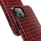 Tough Magnetic Phone Case - Red Plaid, Durable, Stylish Protection for iPhones, Gift for Outdoor Lovers, Unique Phone Cover