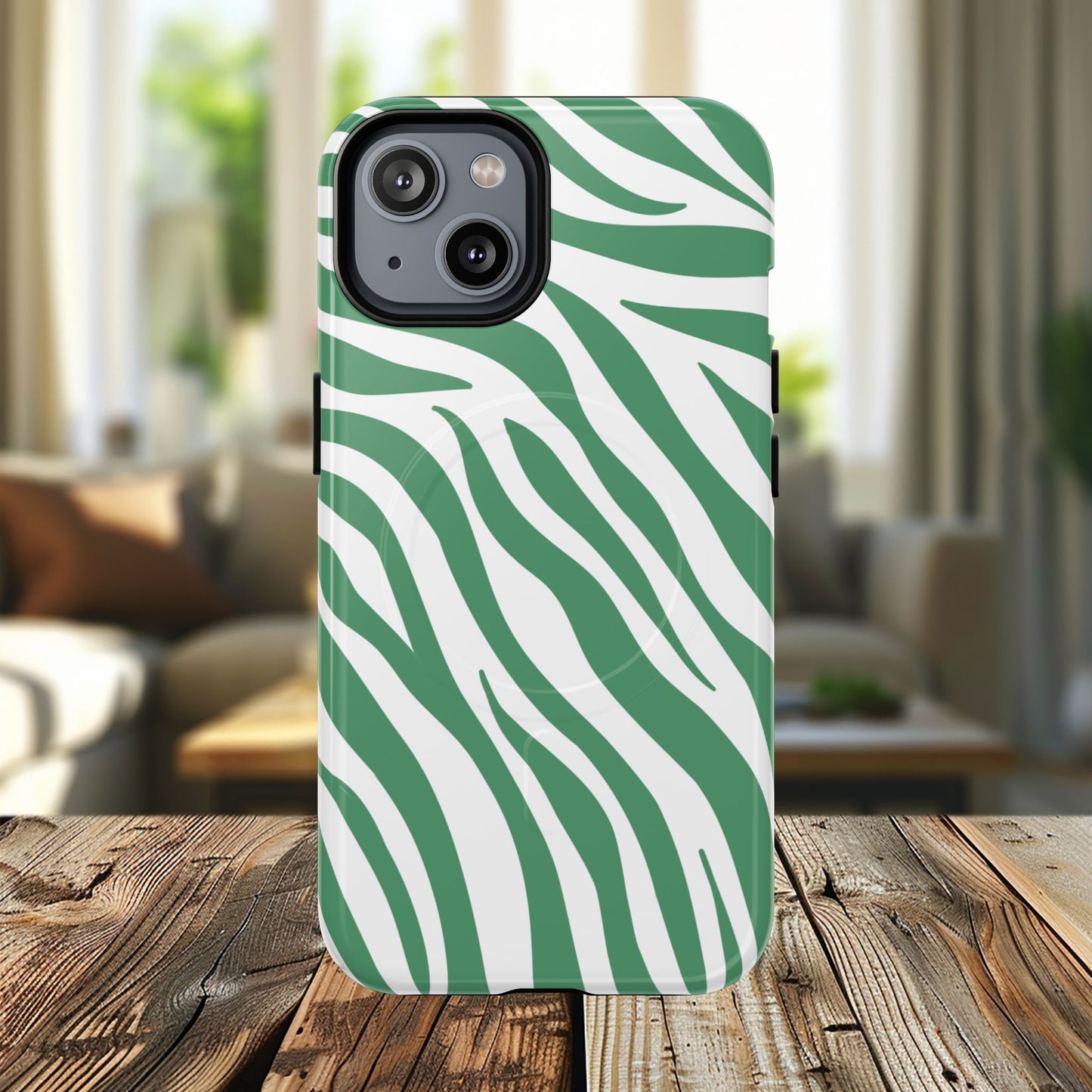 Trendy Zebra Print iPhone Case, Stylish Tough Magnetic Case for iPhone, Animal Print Accessory, Unique iPhone Cover, Gift for Animal Lovers