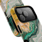 Magnetic iPhone Cases with Green Marble Design, Tough Magnetic Cases, iPhone Accessories, Gift for Her, Trendy iPhone Cover
