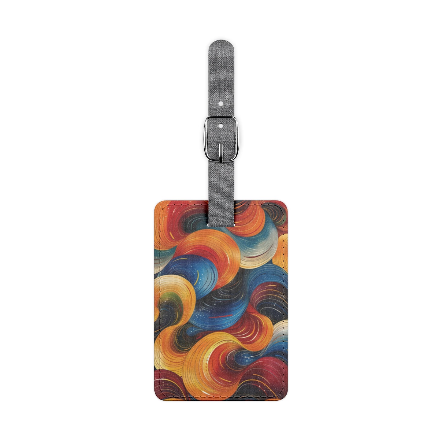 Cosmic Swirl Saffiano Polyester Luggage Tag, Rectangle