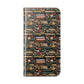 Book Stack Floral Flip iPhone and Samsung Phone Case — Vintage Library Wallet Cover.
