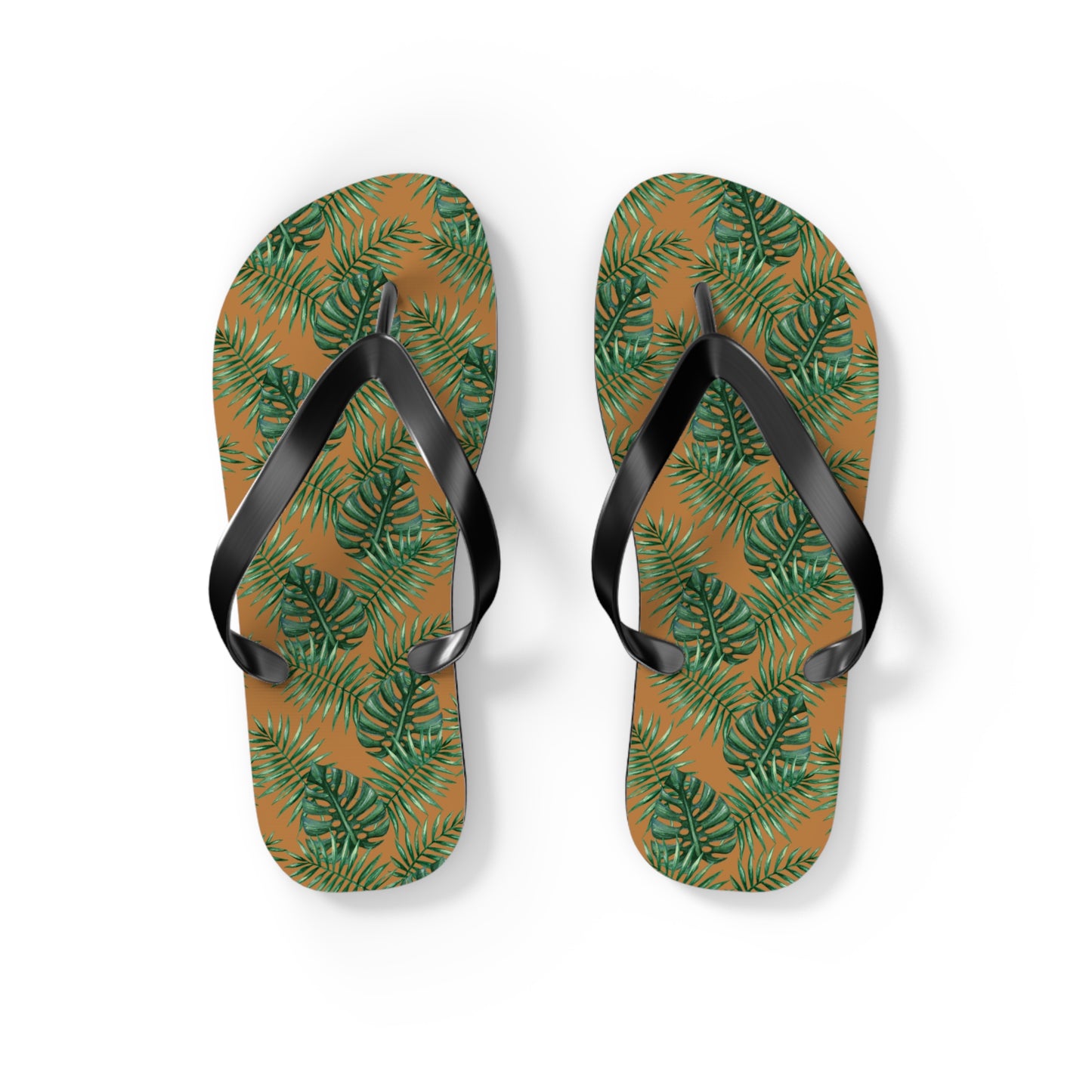 Brown Tropical Bliss Flip Flops