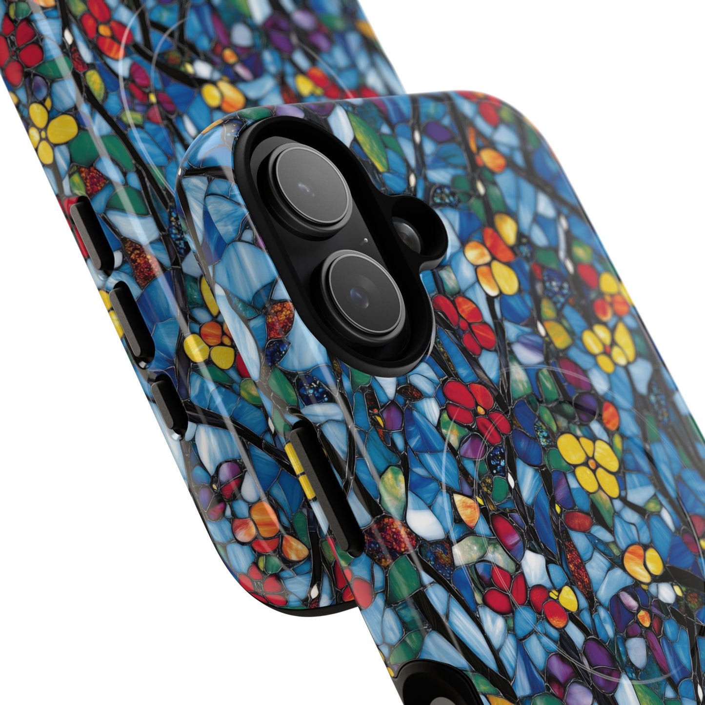 Colorful Floral Phone Case, Tough Magnetic Phone Cover, Durable Tech Accessory, Unique Gift for Her, Vibrant Smartphone Case