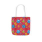 Personalized Kawaii Composition Book Inspired Canvas Tote Bag with Colorful Straps, Cute School Bag, Eco-Friendly Tote, Back to School Shopping Bag, Teacher Gift Idea