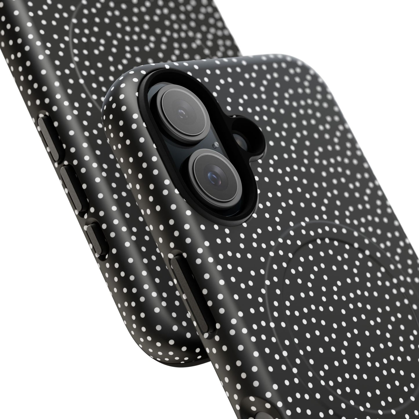 Small Polka Dot Tough iPhone Magnetic Case, Durable iPhone Accessories, Gifts for Tech Lovers, Modern Design.