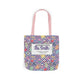 Personalized Purple Doodle Daydream Composition Book Inspired Canvas Tote Bag with Colorful Straps, Cute School Bag, Eco-Friendly Tote, Back to School Shopping Bag, Teacher Gift Idea
