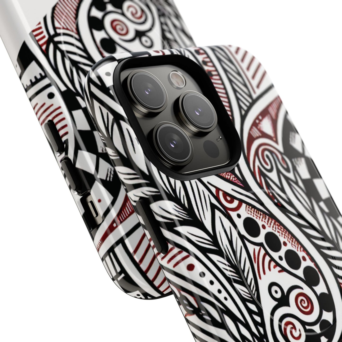 InkWhirl Fusion Stylish Tough Magnetic iPhone Case,  Unique Design, Gift for Him/Her, Trendy Accessory, Artist Collaboration, Durable Protection,Magsafe iPhone case
