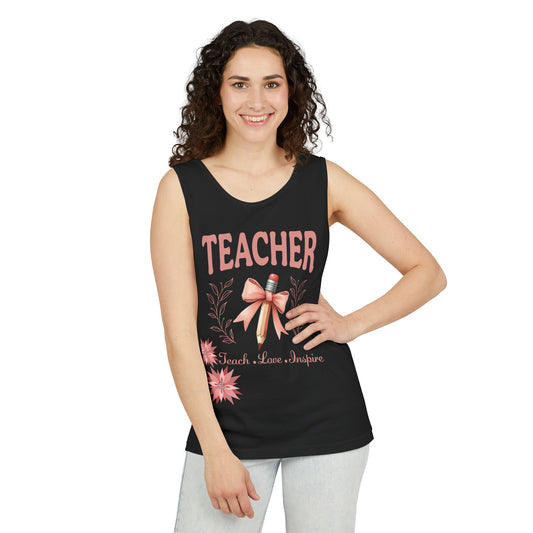 Teacher Unisex Garment-Dyed Tank Top