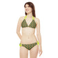 Brown Tropical Bliss Strappy Bikini Set (AOP)