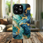 Ocean Quartz Luxe Marble Pattern Tough Magnetic iPhone Case, Phone Accessories, Luxury Gift, Durable iPhone Cover, Unique Design for iPhone Users.