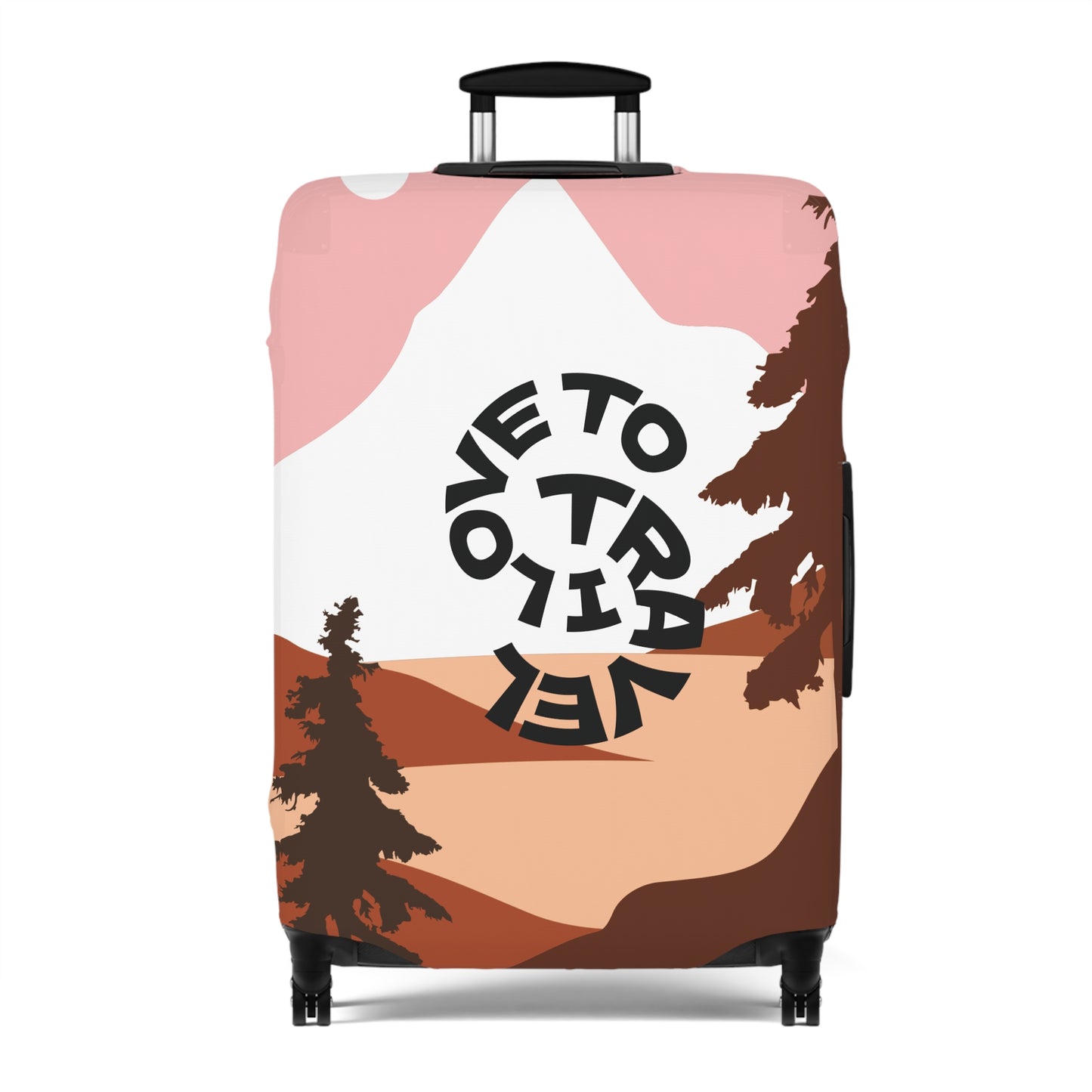 Fun Luggage Cover - "I Love to Travel" - Stylish Travel Accessory