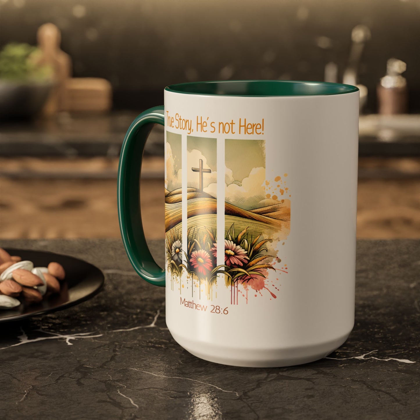 Inspirational Colorful Mug - True Story, He's Not Here! - Perfect for Gifting & Everyday Use