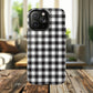 Black and White Gingham Phone Case, Tough Magnetic Cases, Stylish Phone Cover, Gift for Her, Trendy Phone Accessory, Checkered Print