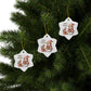 Snowman Ceramic Ornaments, 2-Side Print, (1pc, 3pcs, 5pcs, 10pcs)