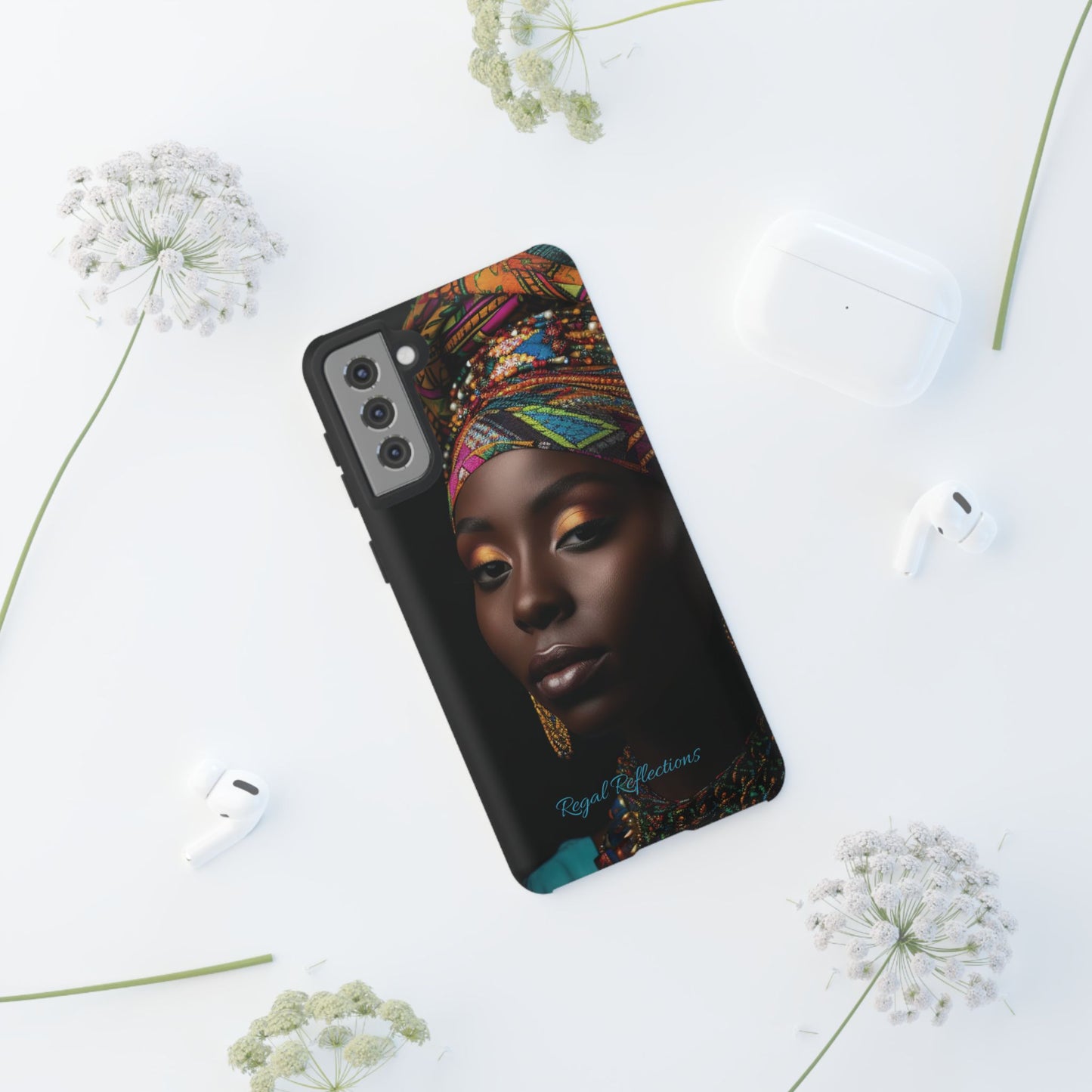 Regal Reflections: African Majesty iPhone, Samsung and Google Tough Phone Cases.