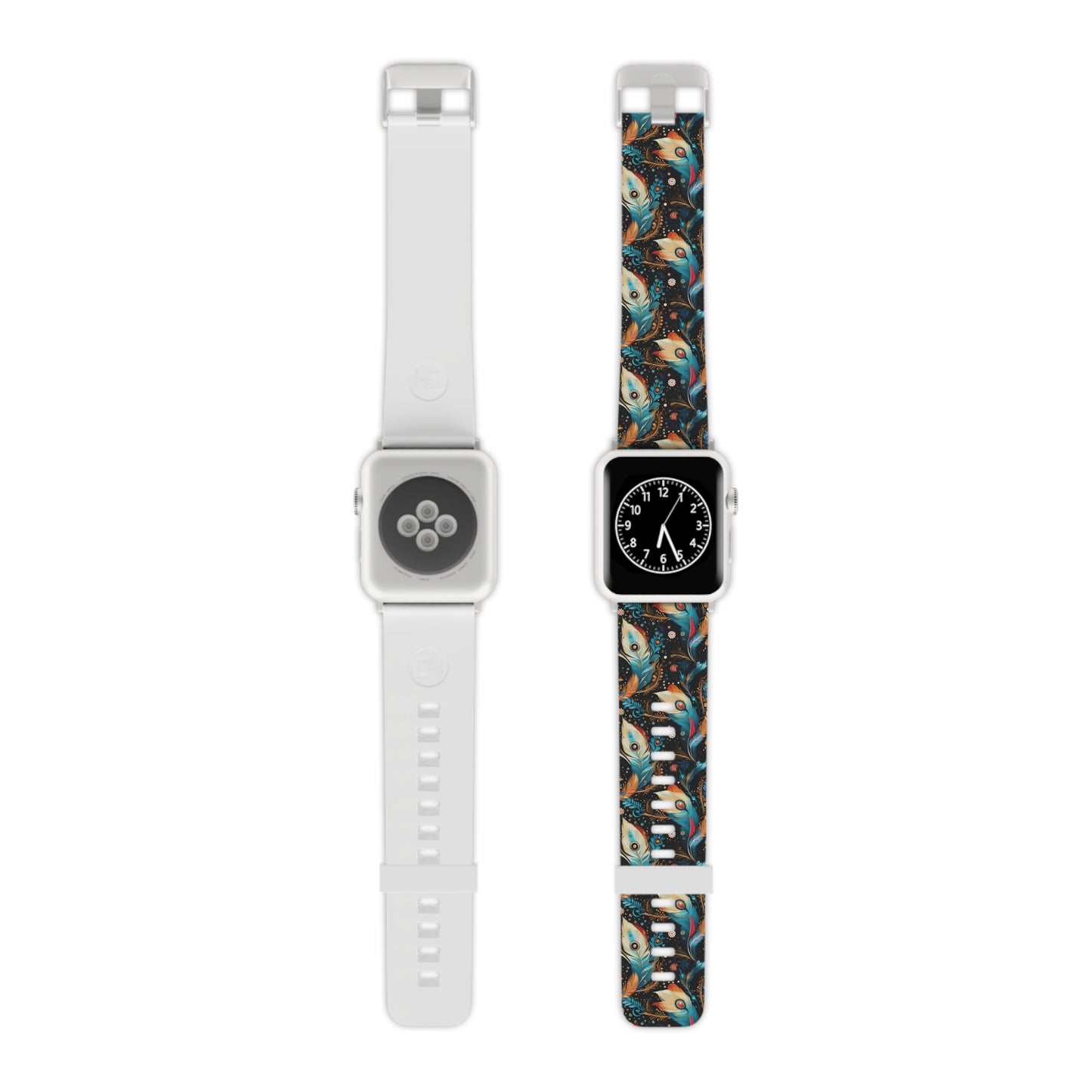 Ethereal Feathers Vibrant Apple Watch Band - Stylish & Comfortable.