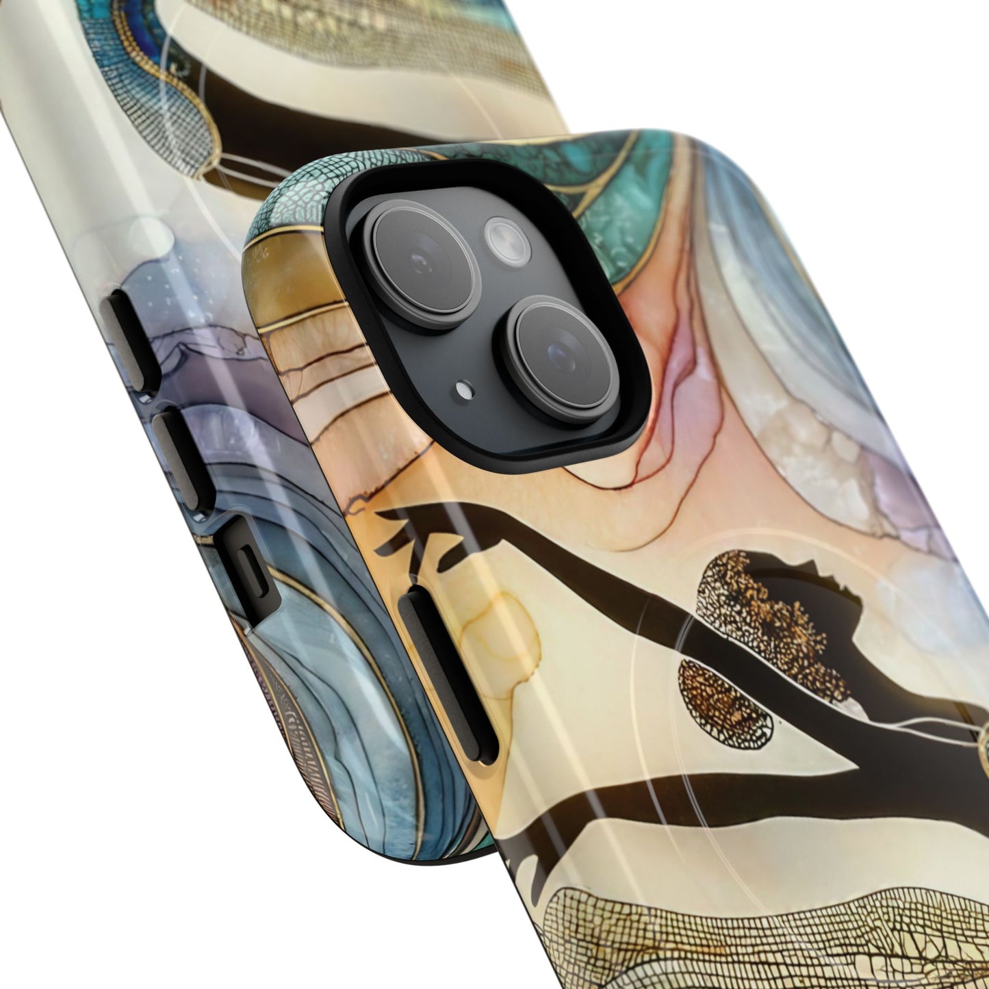Artistic iPhone Case with Dancer Design, Tough Magnetic Case, Unique Gift for Dancers, Colorful iPhone Cover, Stylish Accessory.