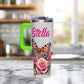 40oz Floral Butterfly Tumbler — Personalized "Name and Affirmation" Vacuum Insulated Cup