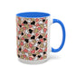 Heart Patterned Coffee Mug - Colorful Love Design, Perfect for Gifts & Celebrations