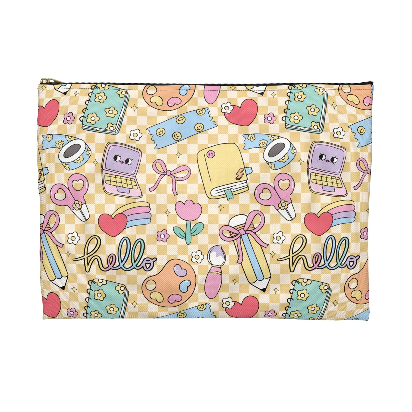Personalized Doodle Daydream Composition Book Inspired Accessory Pouch, Kids School Supplies, Classroom Organizer, Teacher Gift, Fun Stationery Case, Back to School